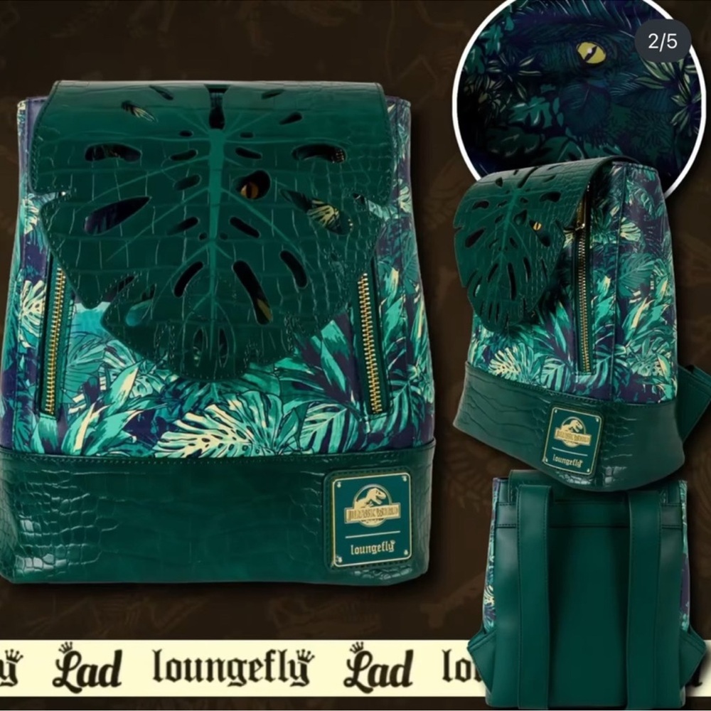 Jurassic World Jungle Velociraptor Glow Drawstring Mini Backpack